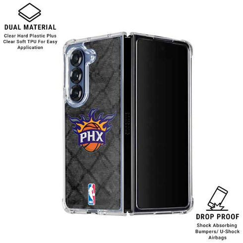 NBA Phoenix Suns Dark Rust Galaxy Z Fold6 Clear Case