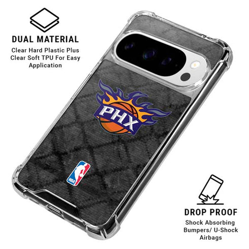 NBA Phoenix Suns Dark Rust Google Pixel 10 Pro XL Clear Case