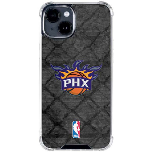 NBA Phoenix Suns Dark Rust iPhone 15 Clear Case
