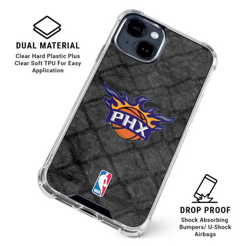 NBA Phoenix Suns Dark Rust iPhone 15 Clear Case
