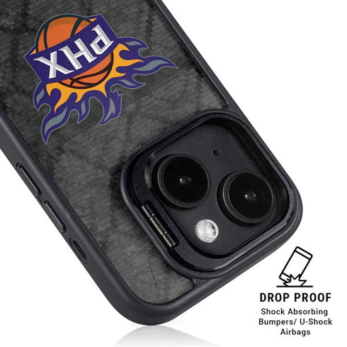 NBA Phoenix Suns Dark Rust iPhone 15 Plus Kickstand Case