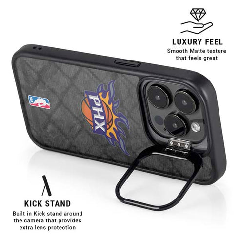 NBA Phoenix Suns Dark Rust iPhone 15 Pro Kickstand Case