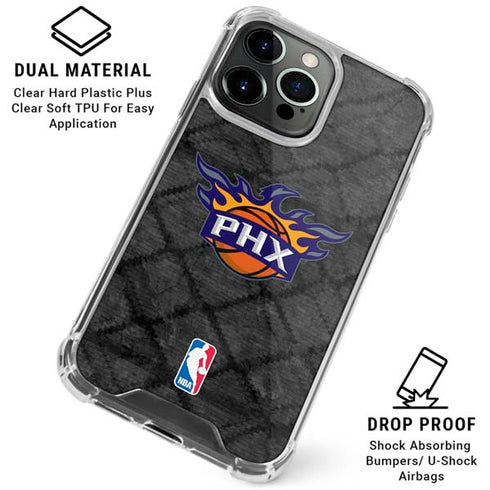 NBA Phoenix Suns Dark Rust iPhone 16 Pro Clear Case