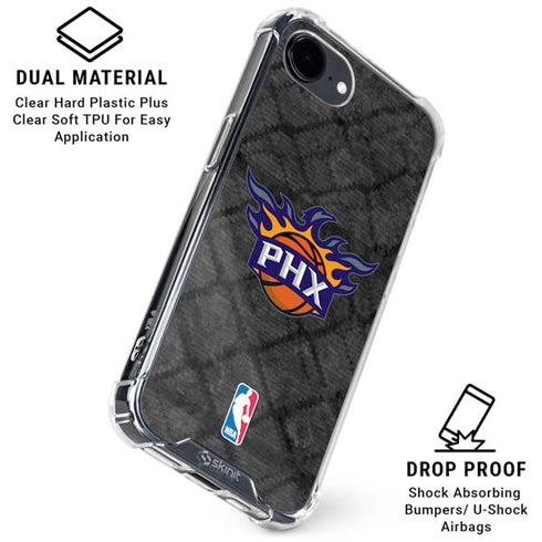 NBA Phoenix Suns Dark Rust iPhone 16e Clear Case