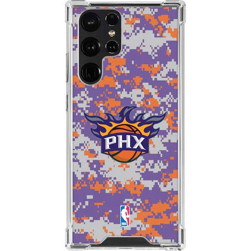 NBA Phoenix Suns Digi Camo Galaxy S23 Ultra Clear Case