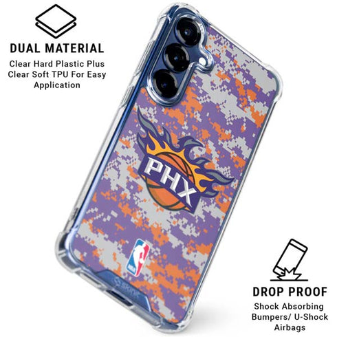 NBA Phoenix Suns Digi Camo Galaxy S25 Plus Clear Case