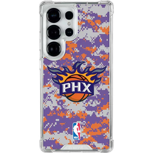 NBA Phoenix Suns Digi Camo Galaxy S25 Ultra Clear Case