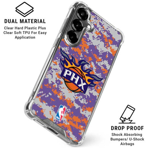 NBA Phoenix Suns Digi Camo Galaxy S26 Clear Case