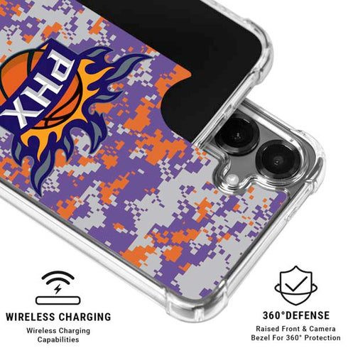 NBA Phoenix Suns Digi Camo Galaxy S26 Plus Clear Case
