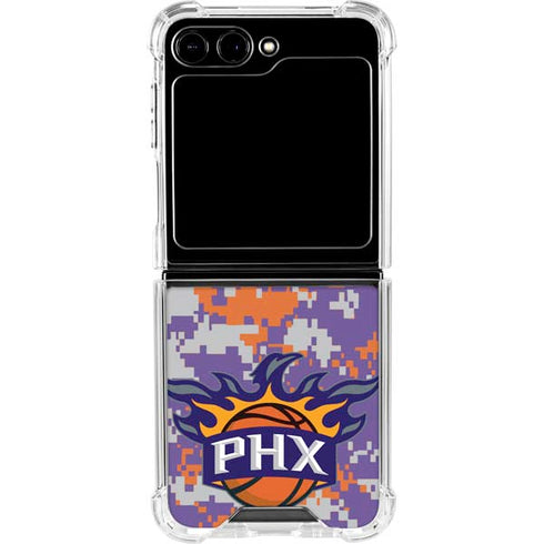 NBA Phoenix Suns Digi Camo Galaxy Z Flip6 Clear Case