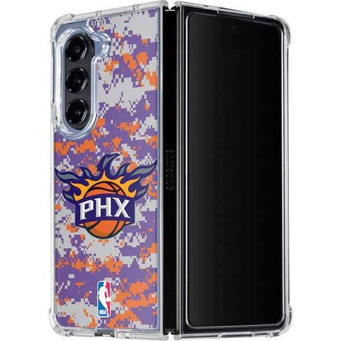 NBA Phoenix Suns Digi Camo Galaxy Z Fold5 5G Clear Case