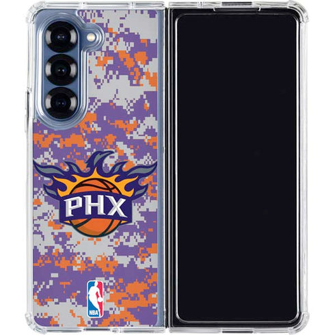 NBA Phoenix Suns Digi Camo Galaxy Z Fold6 Clear Case