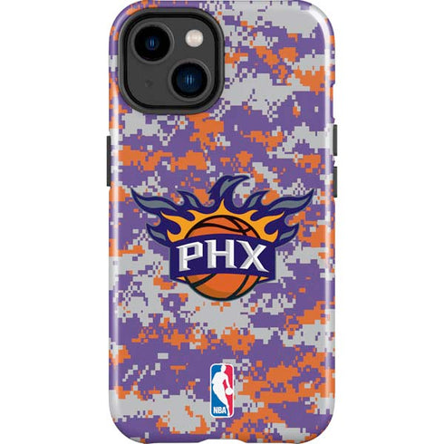 NBA Phoenix Suns Digi Camo iPhone 15 Impact Case