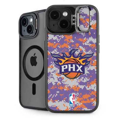NBA Phoenix Suns Digi Camo iPhone 15 Kickstand Case