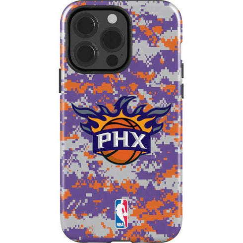 NBA Phoenix Suns Digi Camo iPhone 15 Pro Impact Case