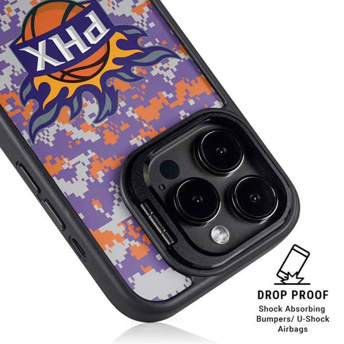 NBA Phoenix Suns Digi Camo iPhone 15 Pro Max Kickstand Case