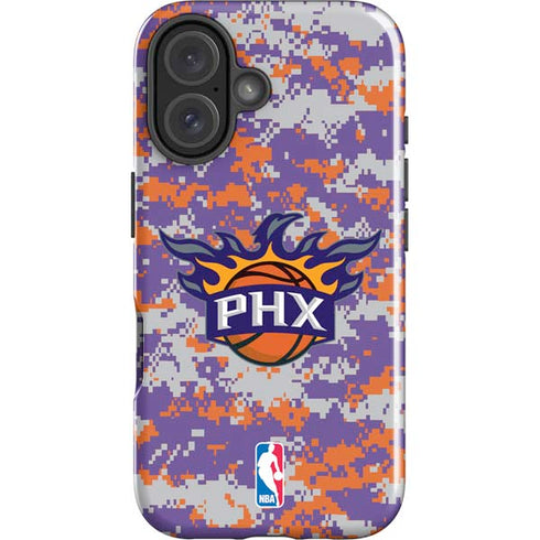 NBA Phoenix Suns Digi Camo iPhone 16 Plus Impact Case