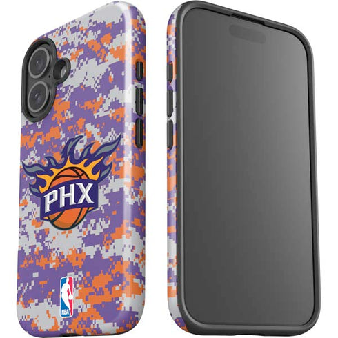 NBA Phoenix Suns Digi Camo iPhone 16 Plus Impact Case