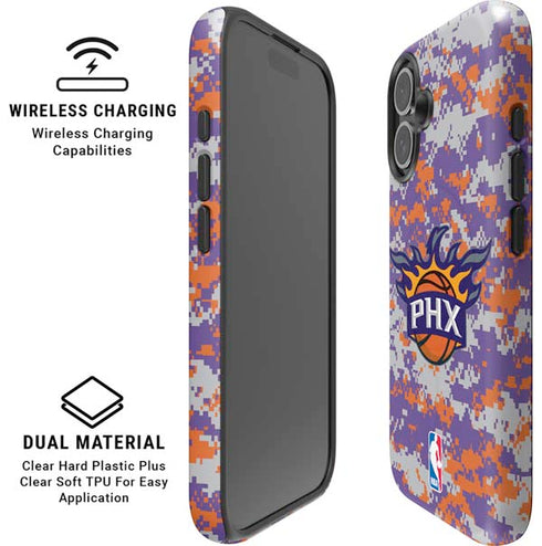 NBA Phoenix Suns Digi Camo iPhone 16 Plus Magsafe Impact Case