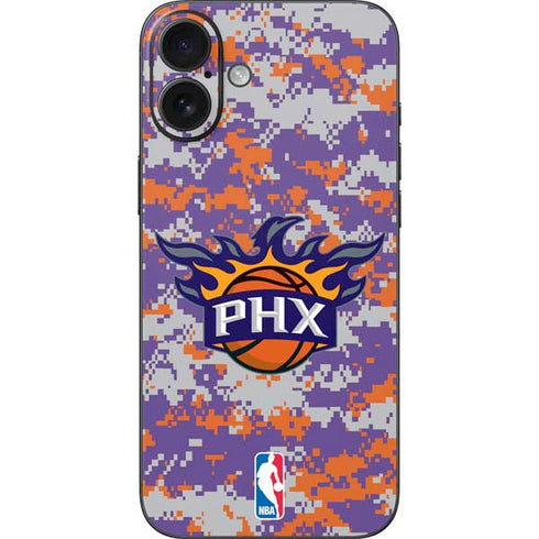 NBA Phoenix Suns Digi Camo iPhone 16 Plus Skin