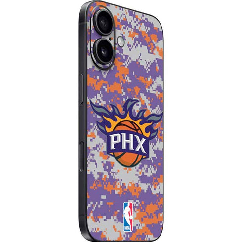 NBA Phoenix Suns Digi Camo iPhone 16 Plus Skin