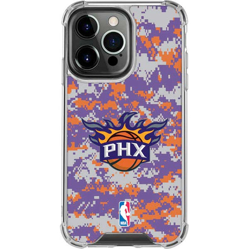 NBA Phoenix Suns Digi Camo iPhone 16 Pro Clear Case