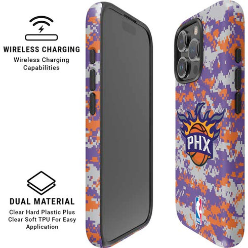 NBA Phoenix Suns Digi Camo iPhone 16 Pro Magsafe Impact Case