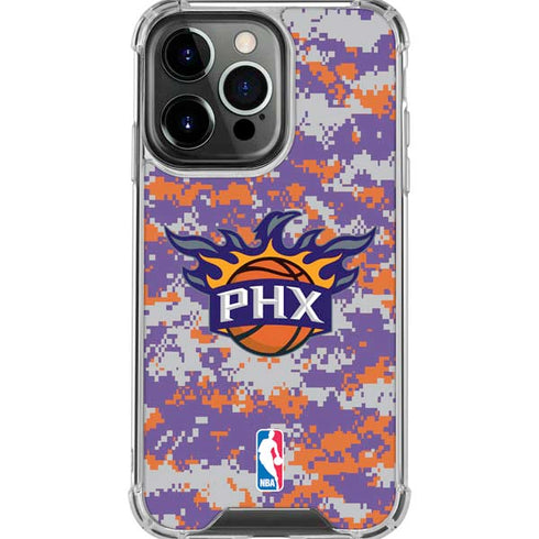 NBA Phoenix Suns Digi Camo iPhone 16 Pro Max Clear Case