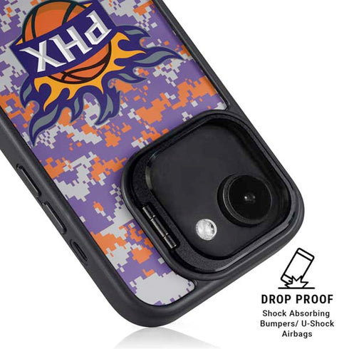 NBA Phoenix Suns Digi Camo iPhone 16e Kickstand Case