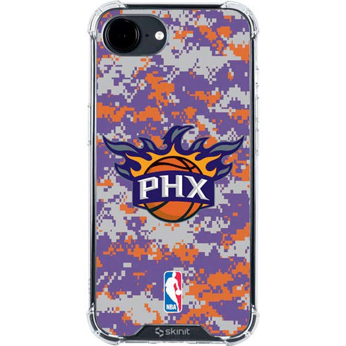 NBA Phoenix Suns Digi Camo iPhone 16e Clear Case
