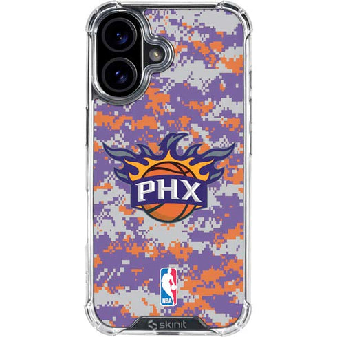 NBA Phoenix Suns Digi Camo iPhone 17 Clear Case