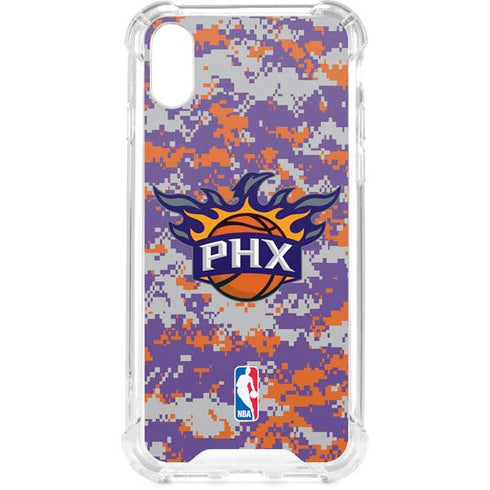 NBA Phoenix Suns Digi Camo iPhone XS Clear Case