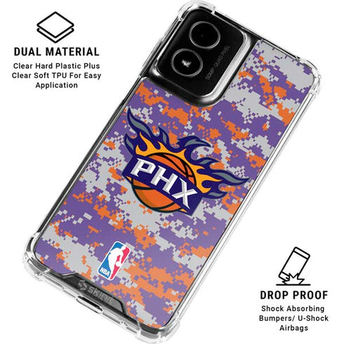 NBA Phoenix Suns Digi Camo Moto G Power 5G (2024) Clear Case