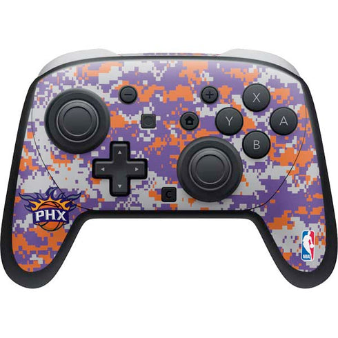 NBA Phoenix Suns Digi Camo Nintendo Switch 2 (2025) Pro Controller Skin