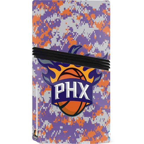 NBA Phoenix Suns Digi Camo PS5 Pro Disk Console Skin