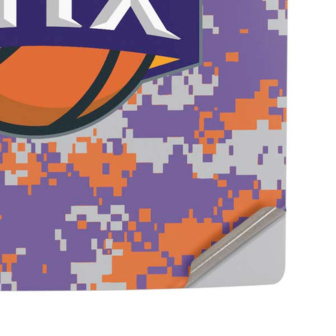 NBA Phoenix Suns Digi Camo PS5 Pro Disk Console Skin