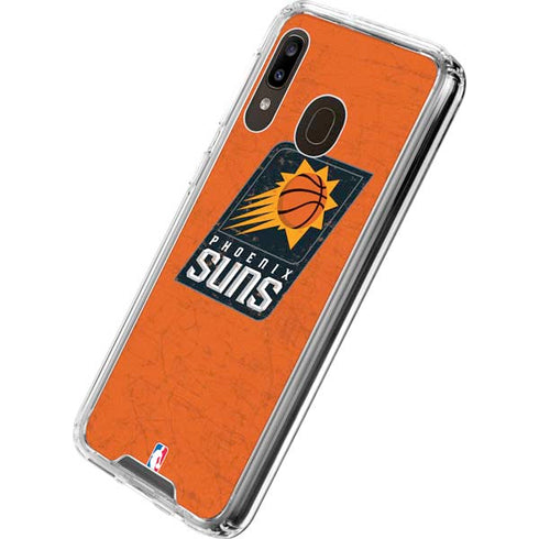 NBA Phoenix Suns Distressed Galaxy A30 Clear Case