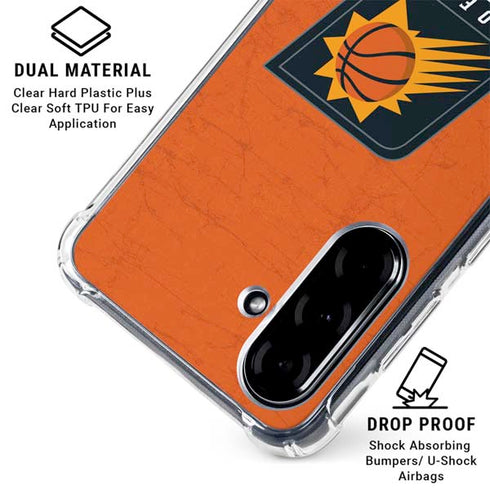 NBA Phoenix Suns Distressed Galaxy A36 5G Clear Case