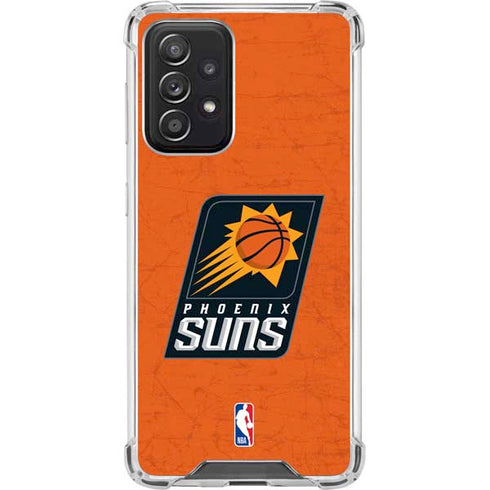 NBA Phoenix Suns Distressed Galaxy A52 5G Clear Case