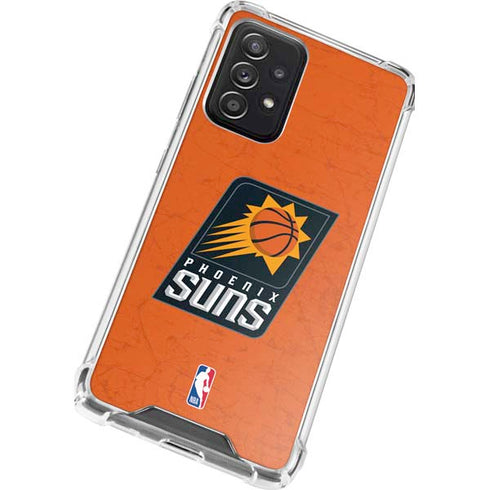 NBA Phoenix Suns Distressed Galaxy A52 5G Clear Case
