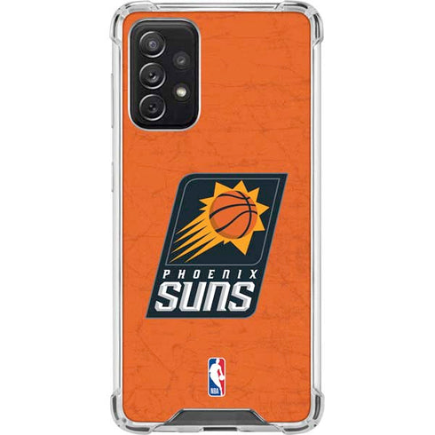 NBA Phoenix Suns Distressed Galaxy A72 5G Clear Case