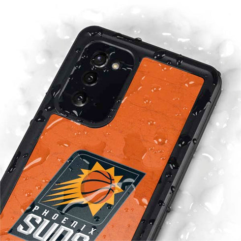 NBA Phoenix Suns Distressed Galaxy Note20 5G Waterproof Case