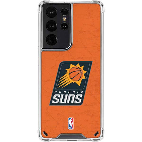 NBA Phoenix Suns Distressed Galaxy S21 Ultra 5G Clear Case