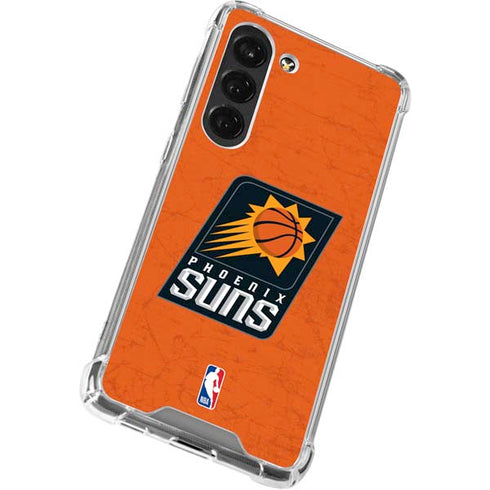 NBA Phoenix Suns Distressed Galaxy S23 Clear Case