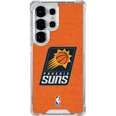 NBA Phoenix Suns Distressed Galaxy S25 Ultra Clear Case