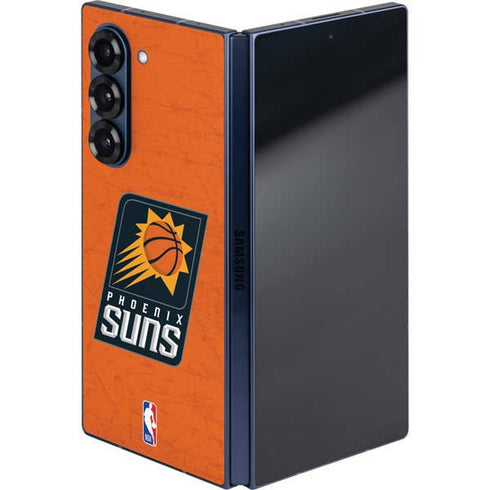 NBA Phoenix Suns Distressed Galaxy Z Fold6 Skin