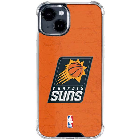 NBA Phoenix Suns Distressed iPhone 14 Plus Clear Case