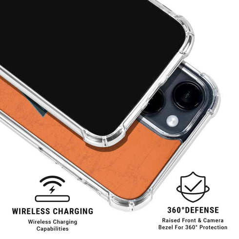 NBA Phoenix Suns Distressed iPhone 14 Plus Clear Case