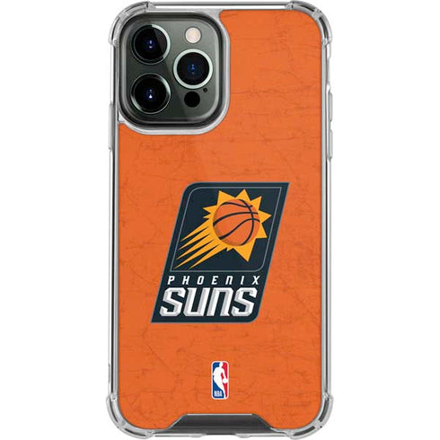 NBA Phoenix Suns Distressed iPhone 14 Pro Max Clear Case