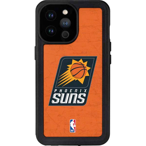 NBA Phoenix Suns Distressed iPhone 14 Pro Max Waterproof Case